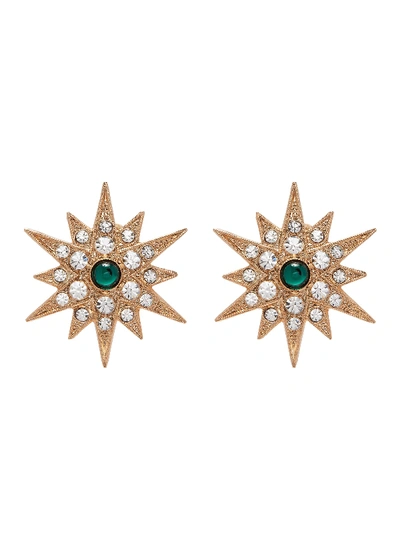 Shop Anton Heunis 'star' Crystal Embellished Stud Earrings In Metallic