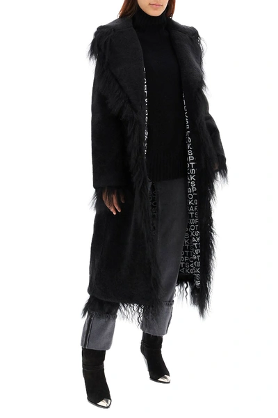 Shop Saks Potts Shearling Coat In Black