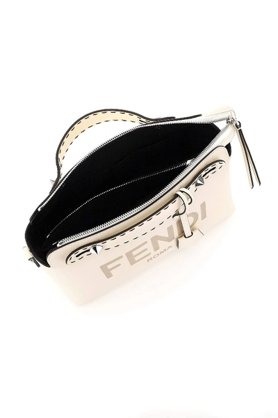 Shop Fendi By The Way Medium Leather Handbag In Beige