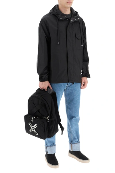 Shop Kenzo Nylon Parka In Black