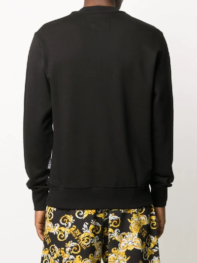 Shop Versace Jeans Couture Logo-print Sweatshirt In Black