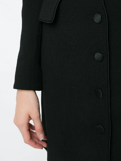 Shop Dolce & Gabbana Off-shoulder Button-up Mini Dress In Black