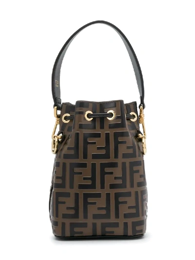 Shop Fendi Zucca-print Tote Bag In Brown