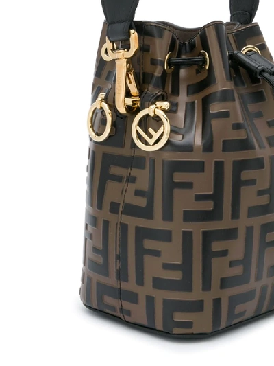 Shop Fendi Zucca-print Tote Bag In Brown