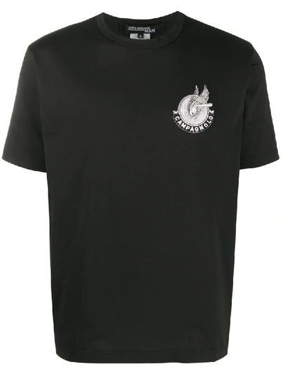 Shop Junya Watanabe Patch-embellished T-shirt In Black