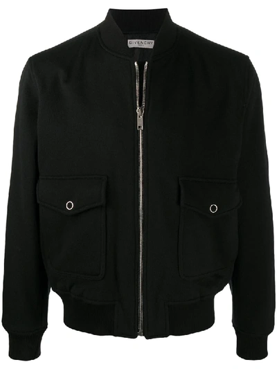 Shop Givenchy Logo Bomber Jacket In Black