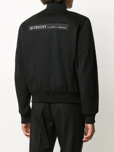 Shop Givenchy Logo Bomber Jacket In Black