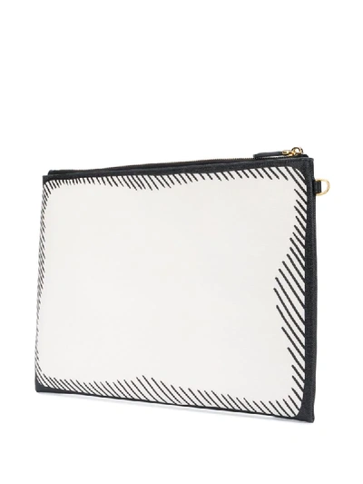 Shop Fendi Joshua Vides Clutch Bag In White