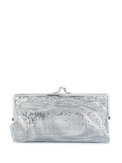 Shop Paco Rabanne Chainmail Clutch In Silver