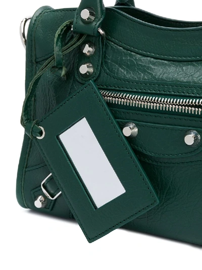 Shop Balenciaga Mini City Tote Bag In Green