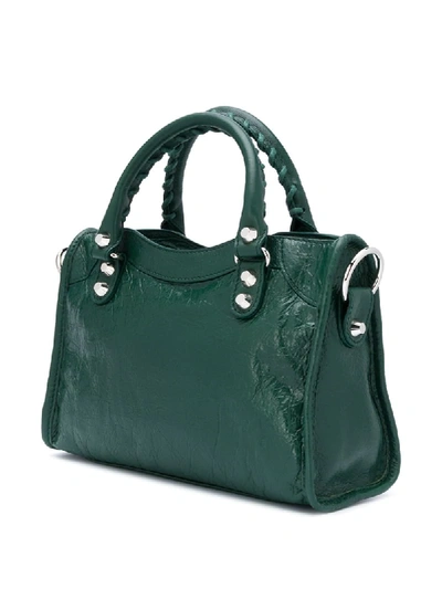 Shop Balenciaga Mini City Tote Bag In Green