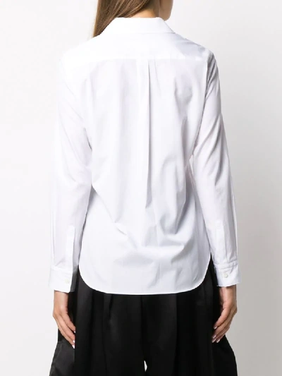 Shop Comme Des Garçons Comme Des Garçons Long-sleeved Pintuck Detail Shirt In White