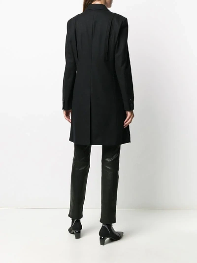 Shop Comme Des Garçons Comme Des Garçons Long-sleeved Deconstructed Coat In Black