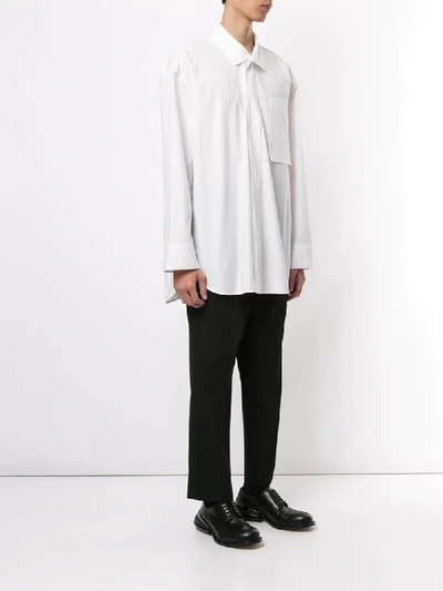 Shop Wooyoungmi Oversized Cotton Shirt In White