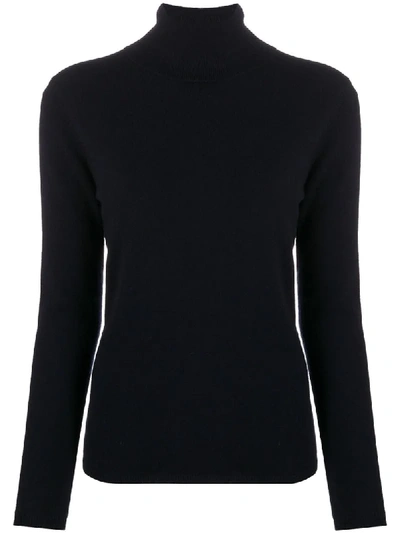 Shop Allude Roll Neck Cashmere Jumper In Blue