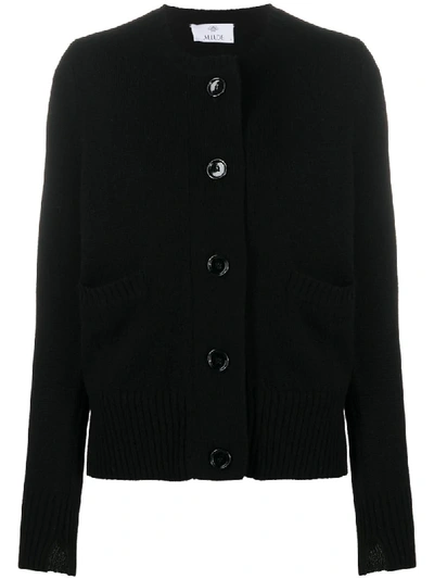 Shop Allude Button Front Knitted Cardigan In Black