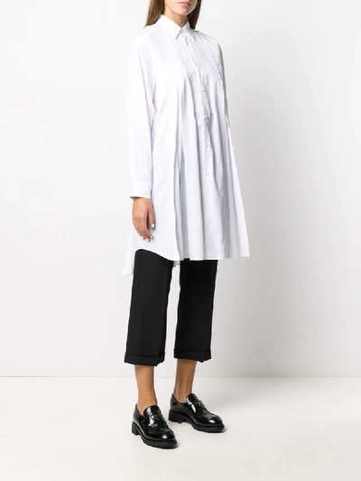 Shop Comme Des Garçons Comme Des Garçons Long-sleeved Layered Shirt In White