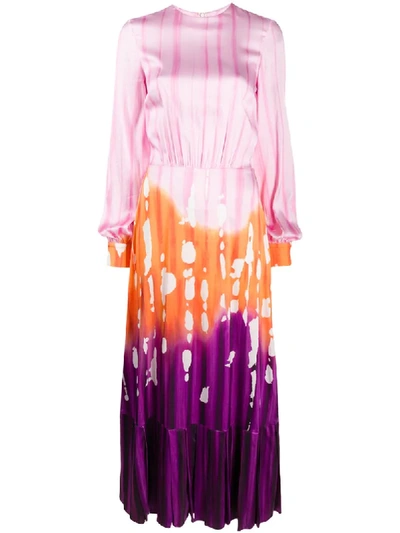 Shop Stella Jean Gradient Print Maxi Dress In Pink
