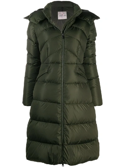 Shop Moncler Agot Padded Coat In Green