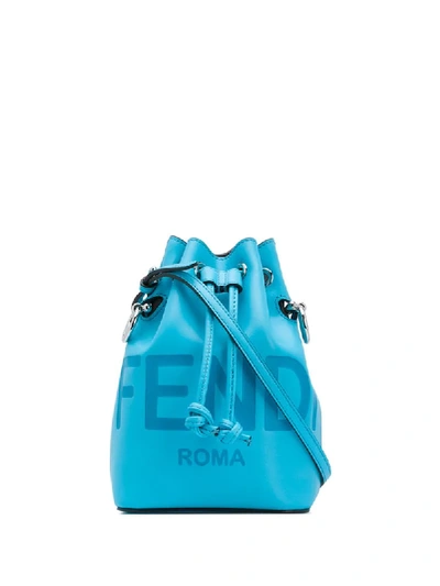 Shop Fendi Mon Tresor Bucket Bag In Blue