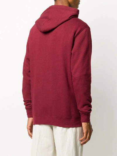 Shop Loewe Logo-embroidered Hoodie In Red