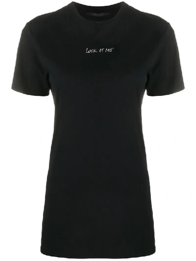 Shop Haider Ackermann Short-sleeved Slogan Print T-shirt In Black