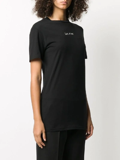 Shop Haider Ackermann Short-sleeved Slogan Print T-shirt In Black