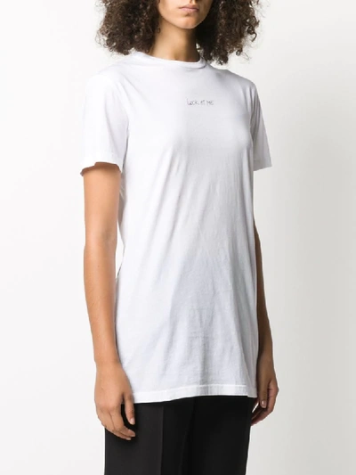 Shop Haider Ackermann Look At Me Print T-shirt In White