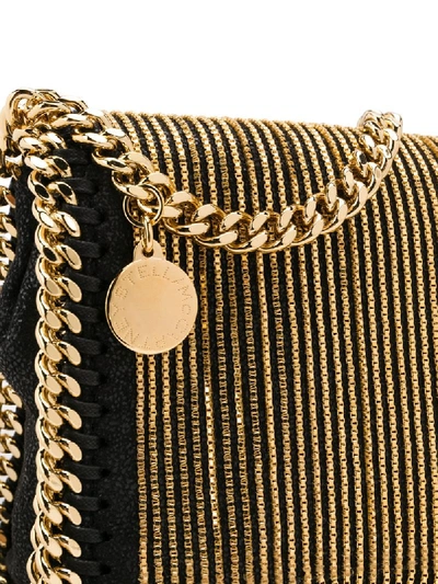 Shop Stella Mccartney Fringed Chain Crossbody Bag In Black