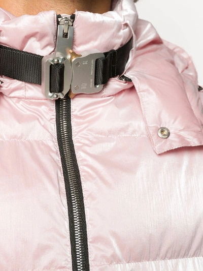 Shop Alyx Clip-neck Quilted Puffer Jacket In Pink