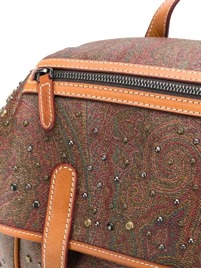 Shop Etro Paisley Pattern Backpack In Brown