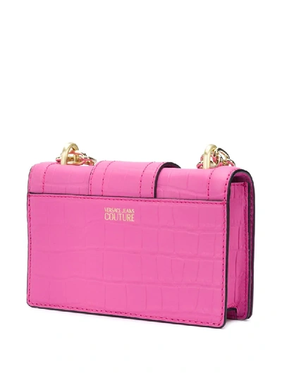 Versace Jeans Couture Crocodile Print Shoulder Bag In Fuchsia In Pink |  ModeSens