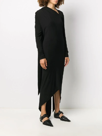 Shop Vivienne Westwood Anglomania Asymmetric Draped Panel Dress In Black