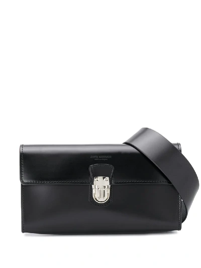 Shop Junya Watanabe Rectangular Flap Belt Bag In Black