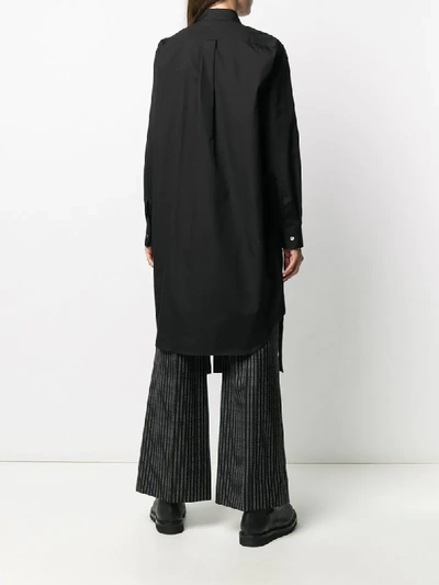 Shop Comme Des Garçons Comme Des Garçons Shredded Longline Shirt In Black