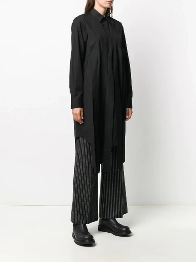 Shop Comme Des Garçons Comme Des Garçons Shredded Longline Shirt In Black