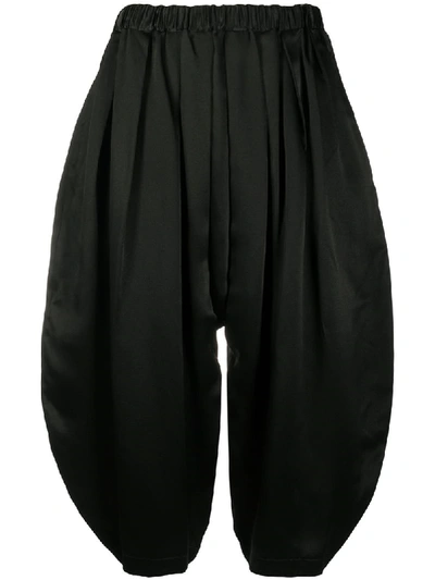 Shop Comme Des Garçons Comme Des Garçons Cropped Parachute Trousers In Black