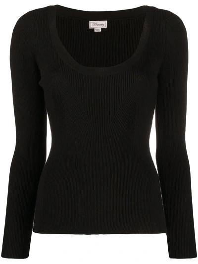 Shop Temperley London Scoop Neck T-shirt In Black