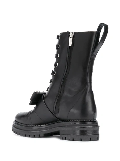 Shop Sergio Rossi Sr Icona Combat Boots In Black