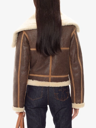 Shop Jw Anderson Aviator Jacket In Brown