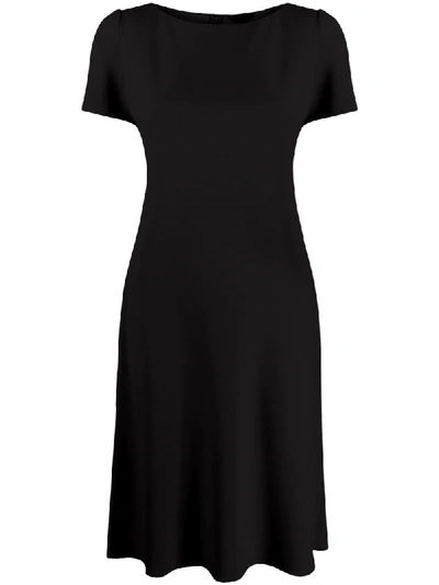 Shop Theory Short-sleeve Midi Dress In Black