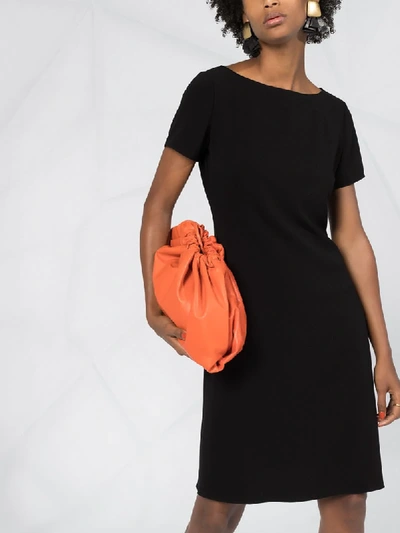 Shop Theory Short-sleeve Midi Dress In Black