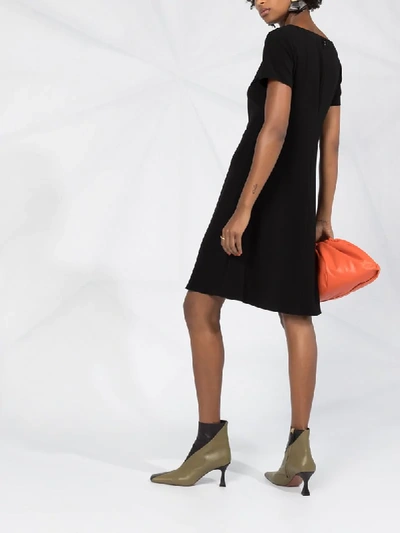 Shop Theory Short-sleeve Midi Dress In Black