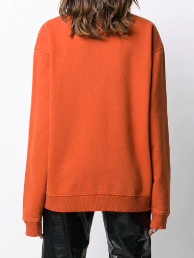 Shop Acne Studios Logo-print Sweatshirt In Orange