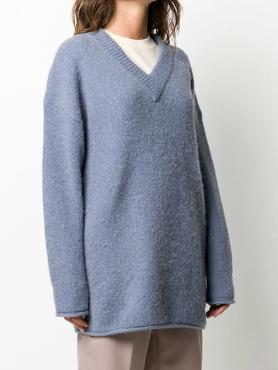 Shop Acne Studios V-neck Jumper In Blue