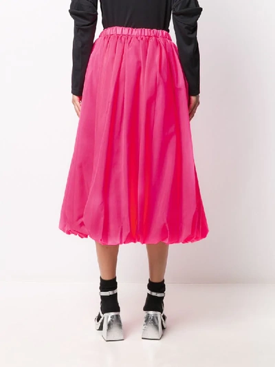 Shop Comme Des Garçons Pleated Mid-length Skirt In Pink
