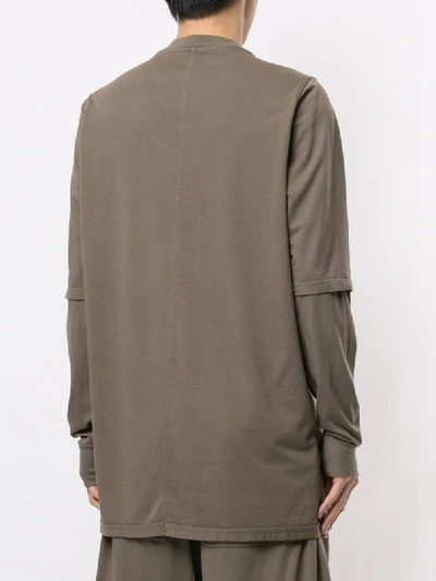 Shop Rick Owens Drkshdw Layered Look T-shirt In Grey