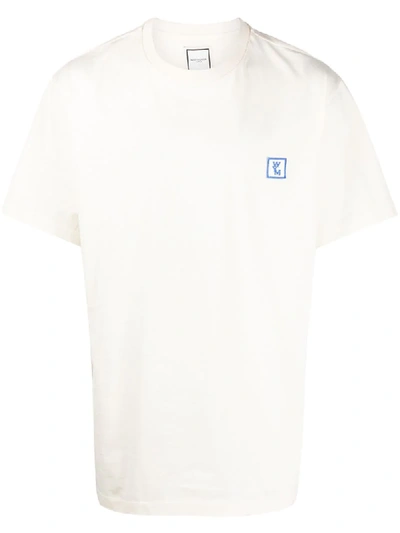 Shop Wooyoungmi Embroidered Logo T-shirt In White
