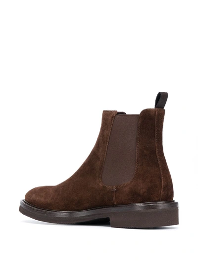 Shop Henderson Baracco Classic Chelsea Boots In Brown