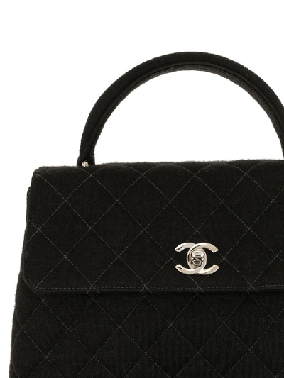 Pre-owned Chanel 1997 Diamond Quilted Flap Tote In Black